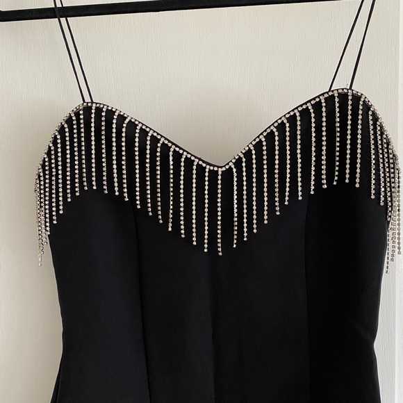 Zara rhinestone fringe mini dress - Picture 2 of 6